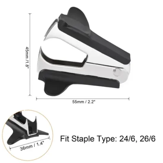 Unique Bargains Office Home Desktop Staple Remover Black Blue Red Pack of 6 image {1}
