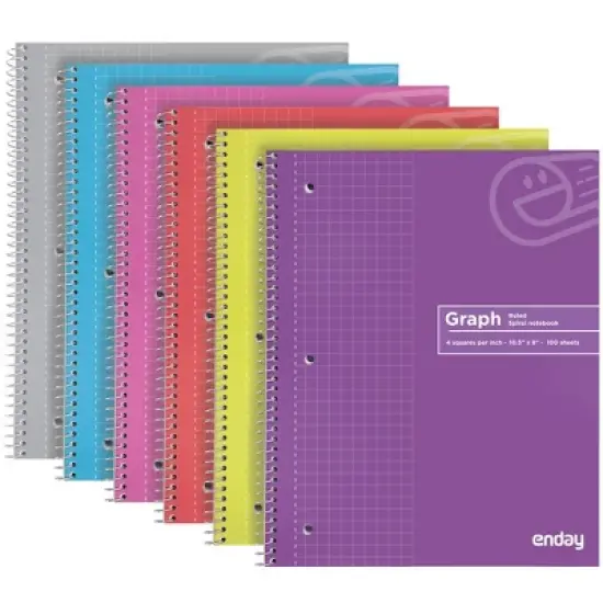 Enday Quad-Ruled Spiral Notebook image {6}