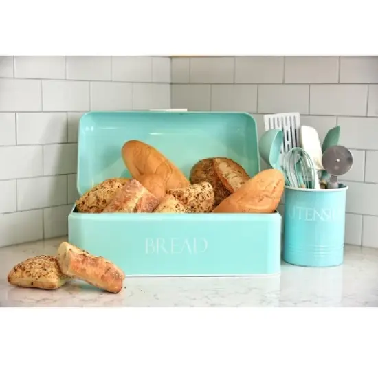 Outshine Co Large Kitchen Utensil Holder and Farmhouse Decor with Matching Salt and Pepper Shakers image {4}