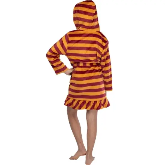 Harry Potter Girls' Striped Ruffle Plush Fleece Robe image {2}