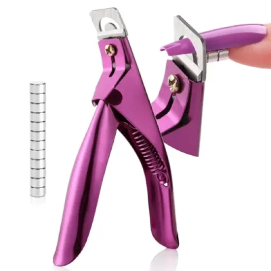 Saviland Magnetic Precision Nail Cutter: Rose Gold Clipper w/ Sizer Magnets - 15-Pc Artist's Essential Trimmer Set. image {7}