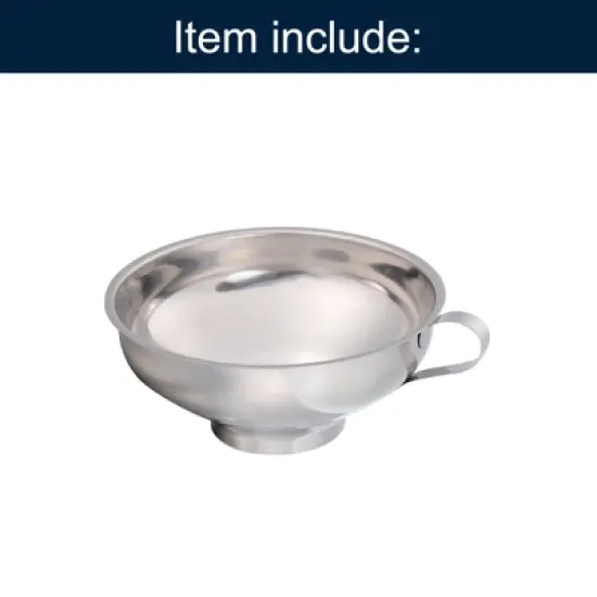 Unique Bargains Stainless Steel High Temperature Resistant Non-Aging Funnel with Handle image {2}