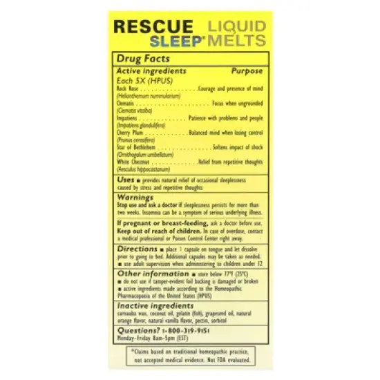 Bach Rescue Sleep&reg; Liquid Melts, 28 Capsules image {1}