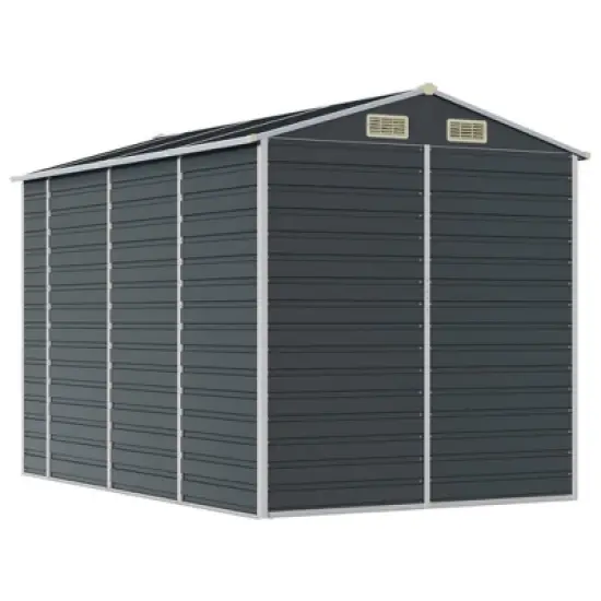 vidaXL Garden Shed - Anthracite 75.2" x 118.1" x 78" image {6}