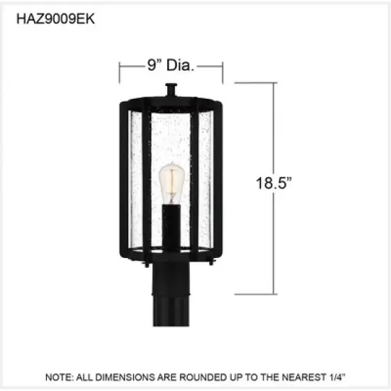 Quoizel Lighting Hazel 1 - Light Post Light in  Earth Black image {1}