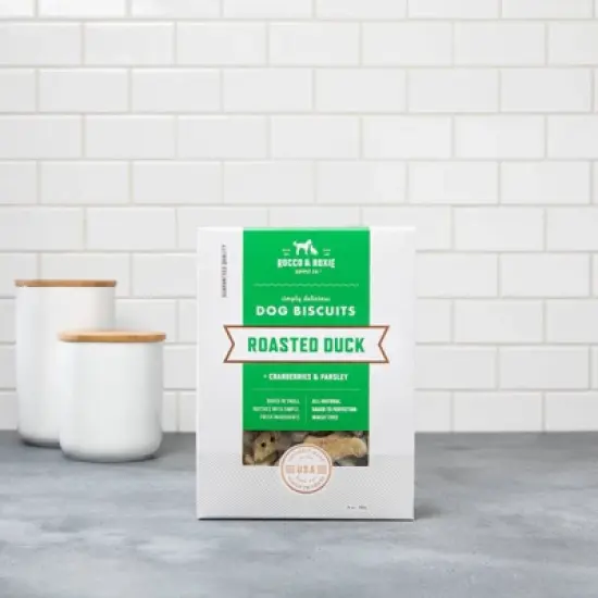 Rocco & Roxie Supply Co. Roasted Duck with Cranberries and Parsley Dog Treats - 14oz image {1}