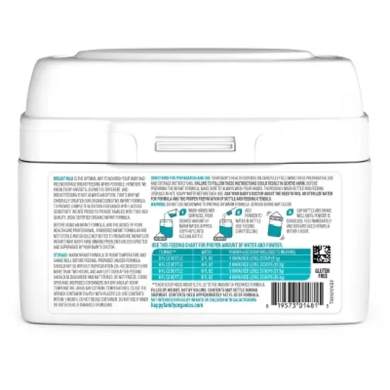 HappyBaby Sensitive Organic Powder Infant Formula - 21oz image {3}