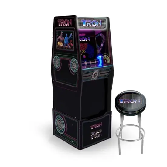 Arcade1Up Tron Home Arcade with Riser and Stool image {5}