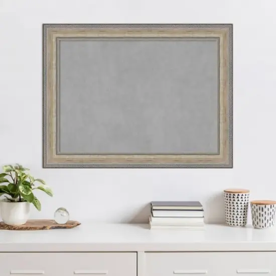 Amanti Art 33"x25" Framed Magnetic Board Fleur Champagne Silver : Metal Wall Mount, Office D&eacute;cor image {8}