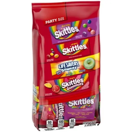 Skittles, Skittles Gummies & Life Savers Gummies Candy Variety Bag Party Size - 18.56oz image {9}