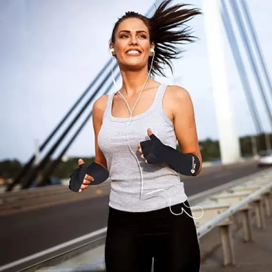 Copper Joe Long Arthritis Gloves Highest Copper Content Infused Extra Long Fit Women/Men Computer Typing Carpal Tunnel & Support Wrist Hands 1 Pair image {2}