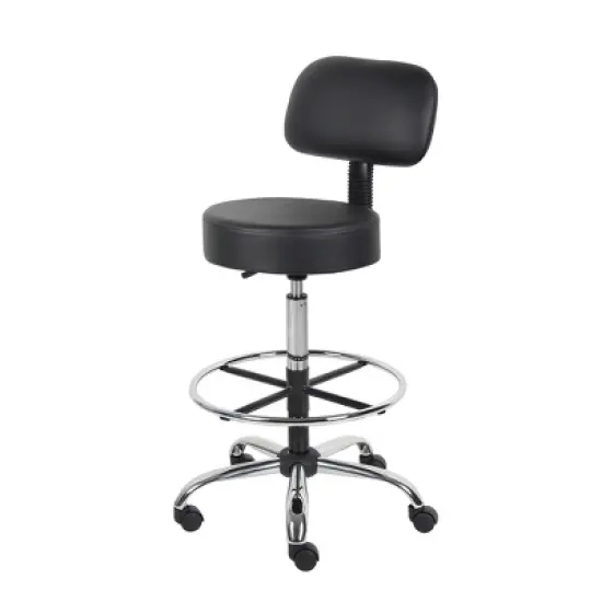 Medical/Drafting Stool with Back Cushion - Boss Office Products image {4}