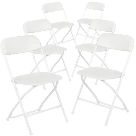 Flash Furniture Hercules&trade; Series Plastic Folding Chair - 6 Pack 650LB Weight Capacity image {18}