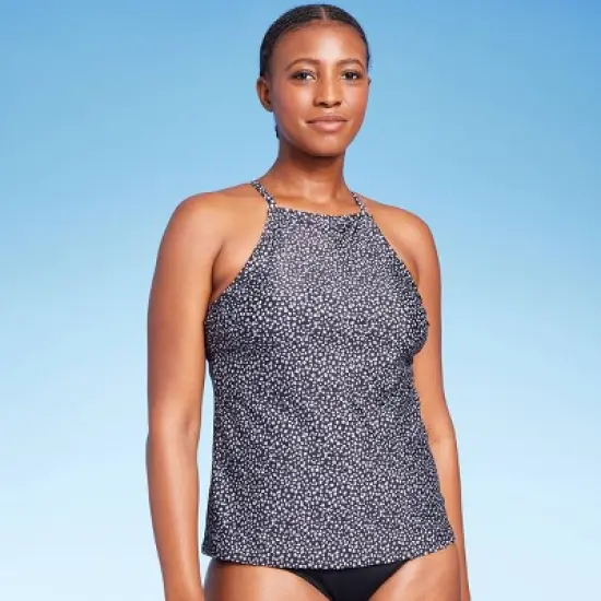 Women's High Neck Tankini Top - Kona Sol&trade; Black image {2}