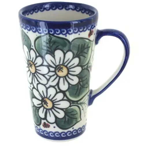 Blue Rose Polish Pottery 468 Vena Large Coffee Mug image {12}