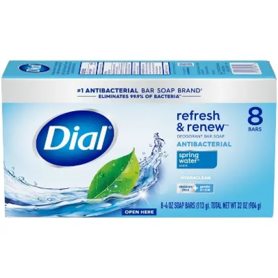 Dial Antibacterial Bar Soap - Spring Water - 4oz/32pk image {1}