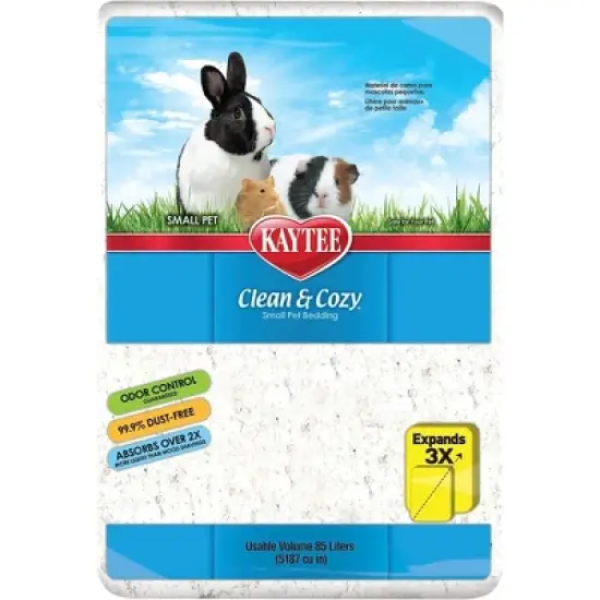 Kaytee Clean & Cozy Odor Control Small Animal Bedding, White, 85L image {7}