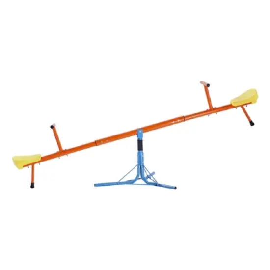 VEVOR Kids Seesaw, 100 lbs Load Capacity per Seat, Sit and Spin Teeter Totter, Swiveling 360 Degrees Rotating for Aged 3+, Orange&Blue&Yellow image {8}