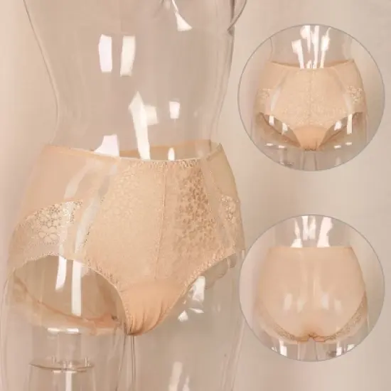 Agnes Orinda Women's Lace Trim High Rise Solid Brief Stretchy Underwear image {1}