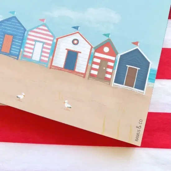 Beach Huts 6" x 6" Notepad by Ramus & Co (100 Heavyweight Tear-Off Sheets) image {2}