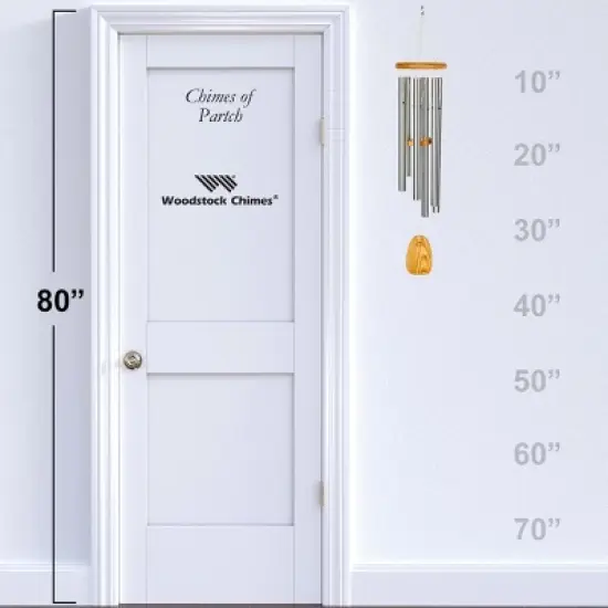 Woodstock Wind Chimes Signature Collection, Chimes of Partch, 36'' Silver Wind Chime PWS image {3}