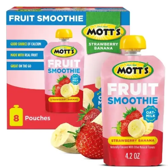 Mott's Fruit Smoothie Strawberry Banana Pouches - 33.6oz/8ct image {17}