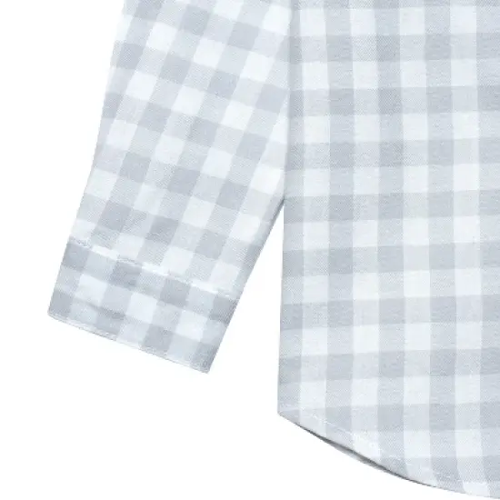 Gerber Infant and Toddler Boys' Woven Collard Button Down Plaid Shirt image {1}