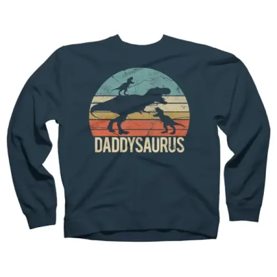 Unisex Design By Humans Retro Daddy Dinosaur Daddysaurus Roar By nathanhoang Sweatshirt image {4}