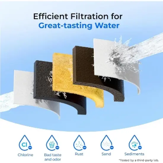 Waterdrop 35-Cup Slim Water Filter Dispenser, Black (with 1 Filter) image {5}