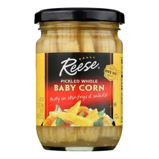 Reese Pickled Whole Baby Corn - Case of 12/7 oz image {1}