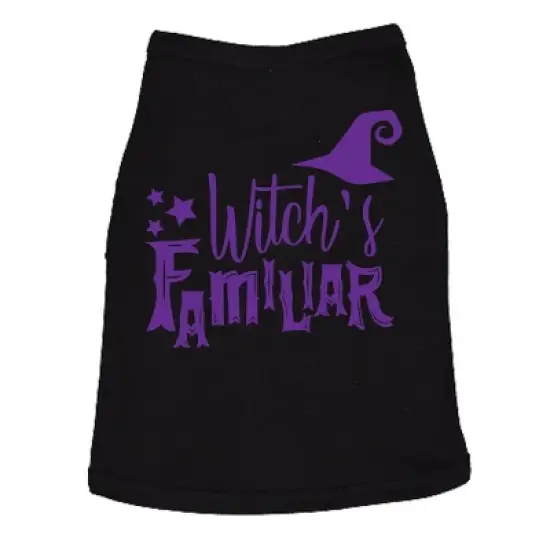 Dog Shirt Witch's Familiar T Shirt Funny Halloween Dog Clothes for Family Pet - Crazy Dog Dog Shirt For Halloween Season image {7}