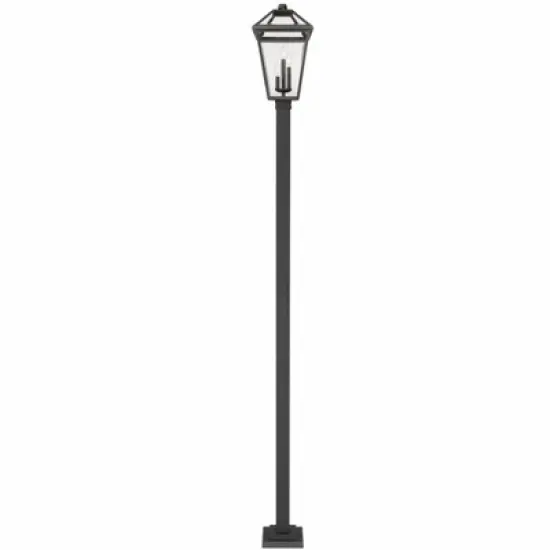 Talbot 3-Light Outdoor Post Mount Fixture - Glass & Rubbed Bronze, Dimmable, Wet Rated image {1}