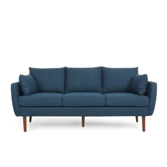 Feichko Contemporary Fabric Pillow Back 3 Seater Sofa - Christopher Knight Home image {12}