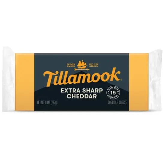 Tillamook Extra Sharp Cheddar Cheese Block - 8oz image {9}