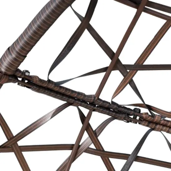 Cayuse Wicker Tear Drop Hanging Chair - Brown/Tan - Christopher Knight Home image {3}