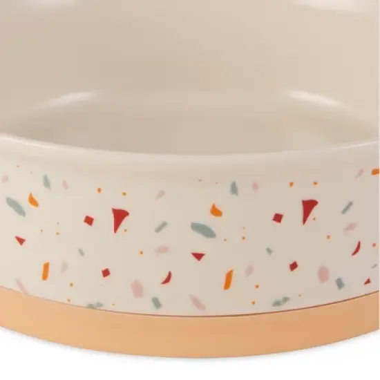 Bone Dry Pet Bowl - Terrazzo - Large 7.5Dx2.4H Set/2 image {3}