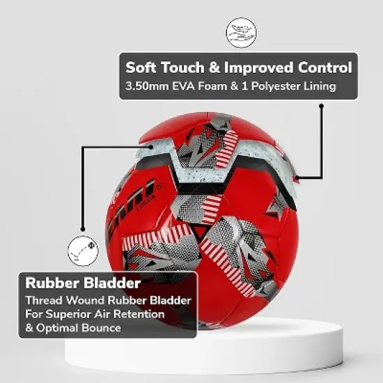 Vizari 'Lucca' Soccer Ball: Durable 32-Panel Construction, Colored TPU Cover, Thread-Wound Bladder - Ideal for Training and Light Matches, Suitable for Kids and Adults image {3}