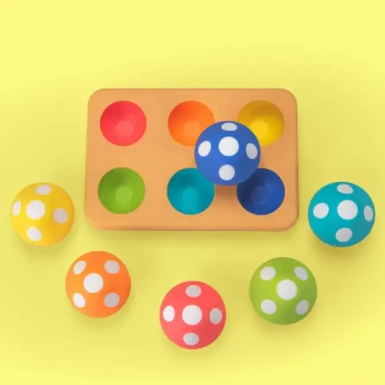 Sassy Toys Moody Matching Mushrooms Stacking Toy image {1}