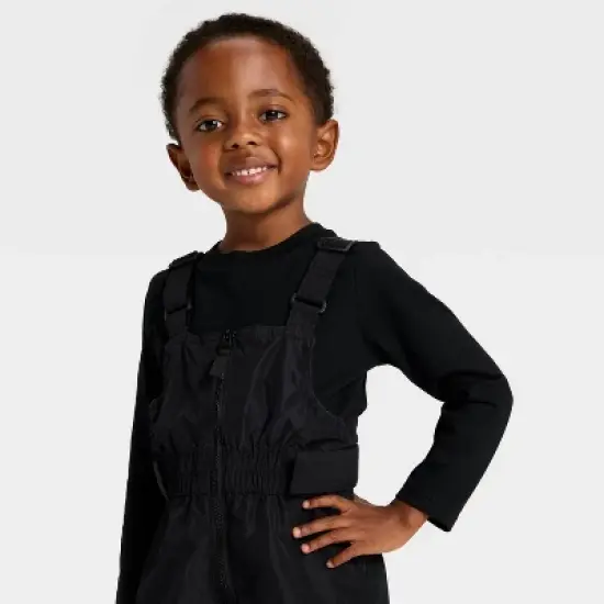 Toddler Solid Snow Bib - Cat & Jack&trade; Black image {2}