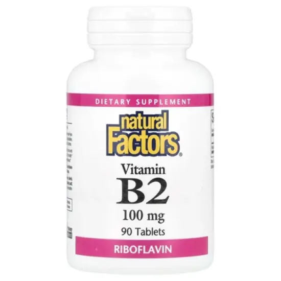 Natural Factors Vitamin B2, Riboflavin, 100 mg, 90 Tablets image {4}