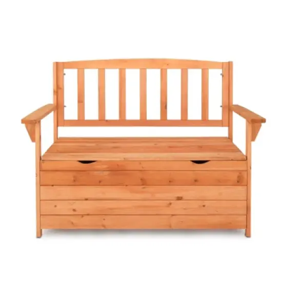 Karl Home | Wood Outdoor Storage Bench image {5}