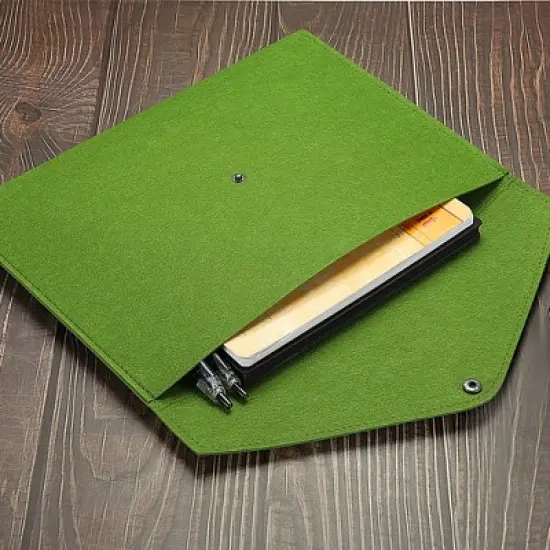 Unique Bargains Felt Envelope Office Business Travel Storage File Bags 2 Pcs image {4}