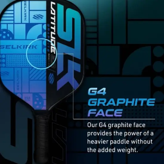 Selkirk Sport Latitude Pickleball Paddle Racquets - Blue: Medium Flex, Polypropylene & Graphite image {3}
