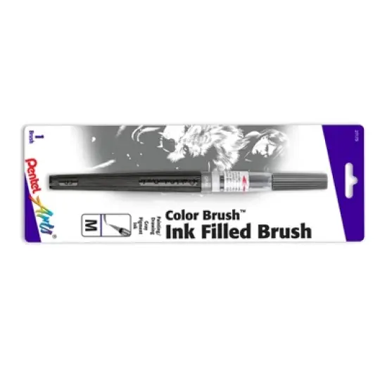 Pentel Arts Color Brush with Water-Based Ink, Medium Tip, Gray, Pack of 3 image {2}