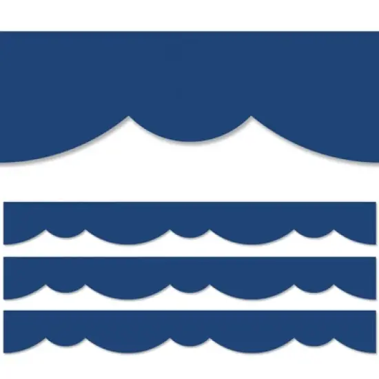 Creative Teaching Press&reg; Blue Stylish Scallops EZ Border, 48 Feet, 3 Packs image {2}