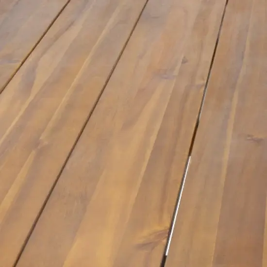 Christopher Knight Home Zion Outdoor Modern Industrial Acacia Wood 3 Piece Picnic Set with Hairpin Legs, Teak and Rustic Metal image {3}