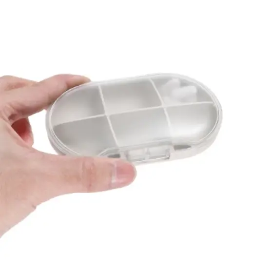 Unique Bargains 6 Compartment Single Layer Pill Case 1 Pc image {5}