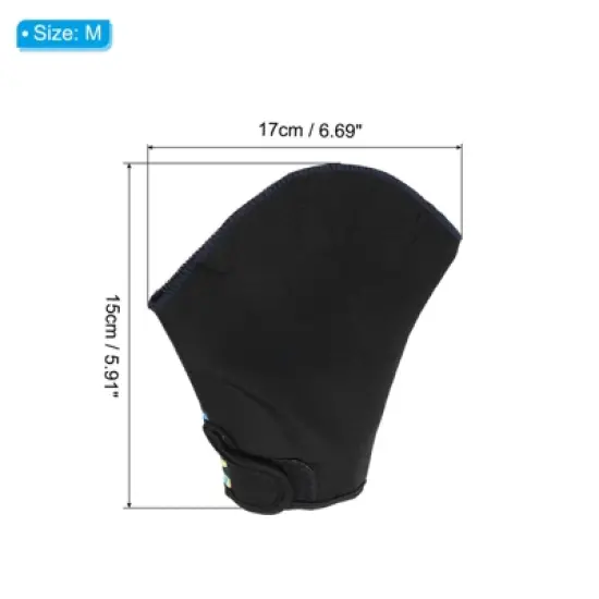 Unique Bargains Swimming Diving Training Resistance Aquatic Webbed Swim Fins 1 Pair image {1}