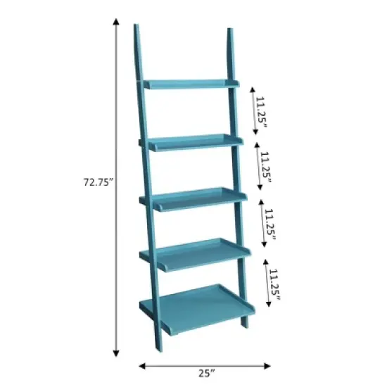 72.25" French Country Bookshelf Ladder - Breighton Home image {3}