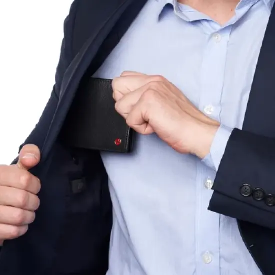 Alpine Swiss RFID Connor Passcase Bifold Wallet For Men Leather Comes in a Gift Box image {4}